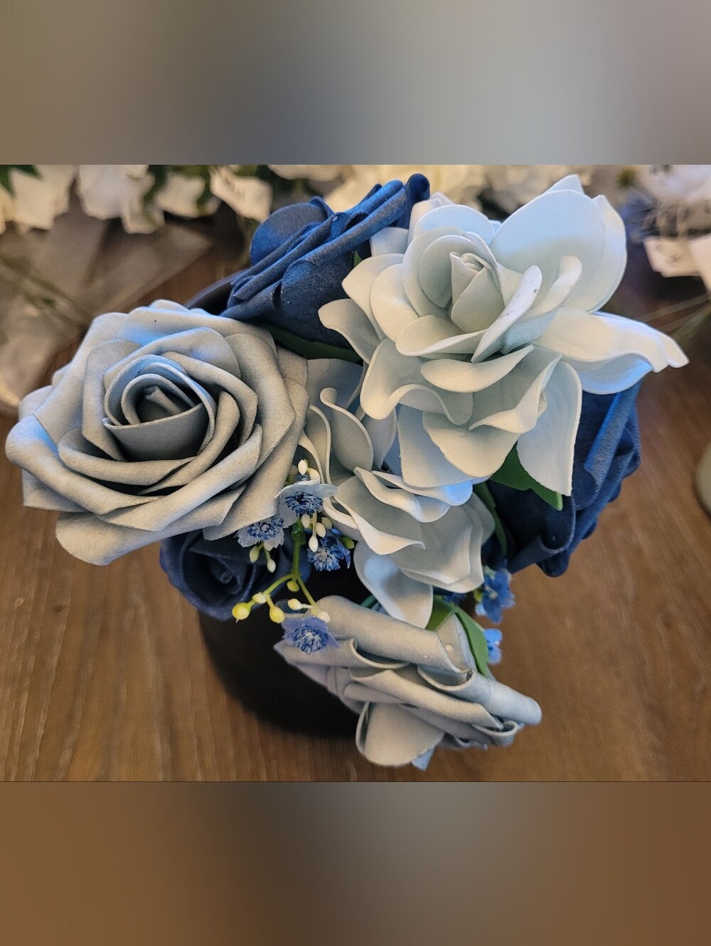 Blue Faux Roses